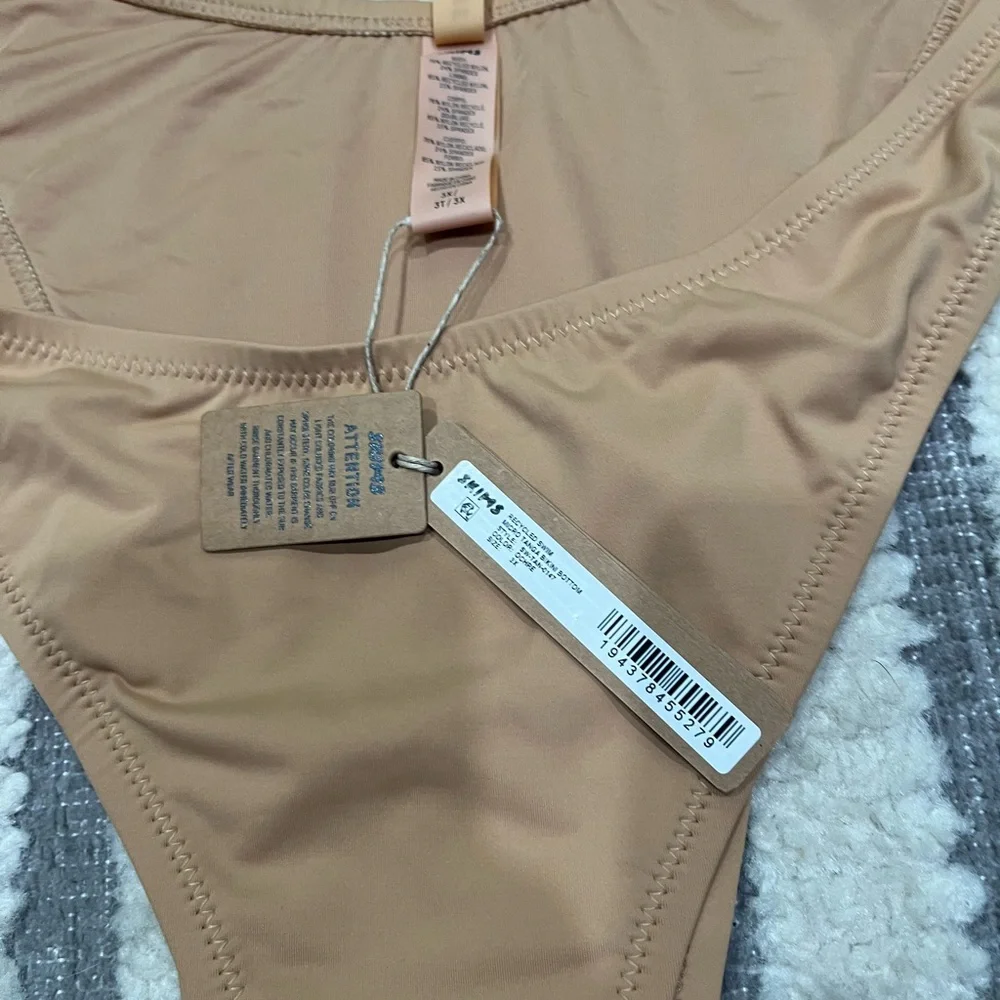 SKIMS Recycled Swim Micro Tanga Bikini‎ Bottom - Ochre